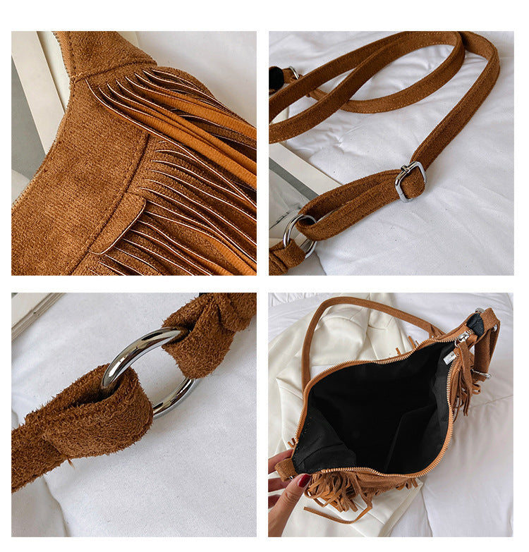 Bolso bandolera con flecos