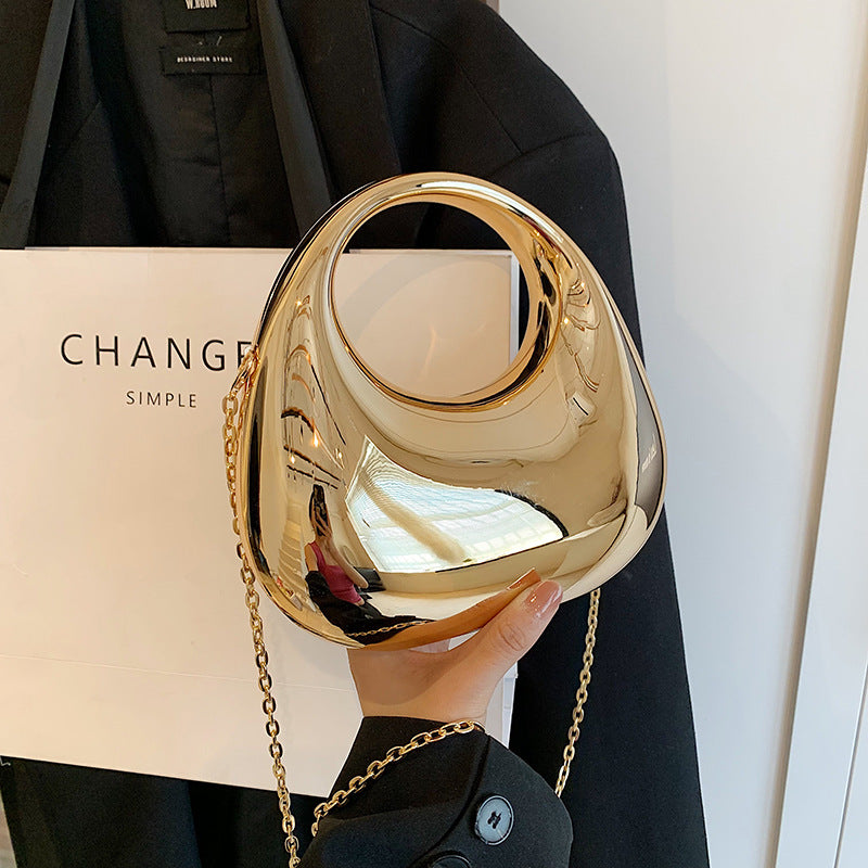 Bolso de mano de acrílico con cadena – diseño moderno y original