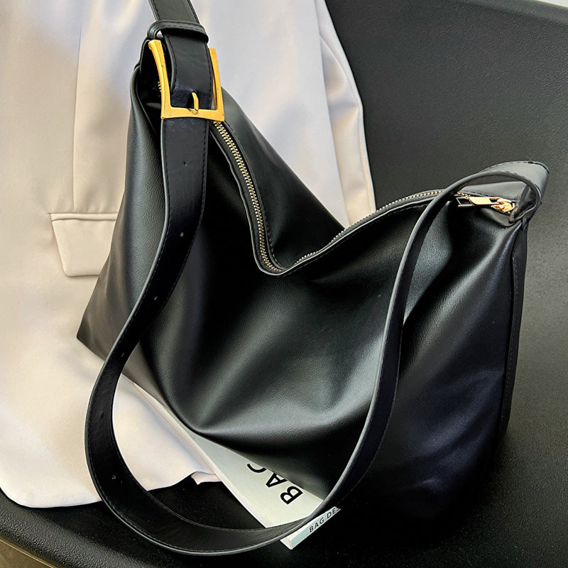 Bolso de hombro sencillo de gran capacidad – minimalismo y funcionalidad elegante