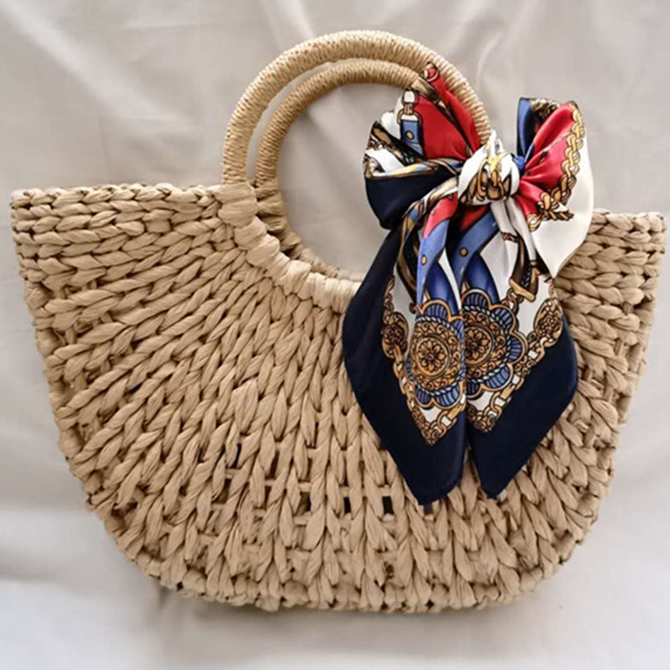 Bolso de paja para la playa