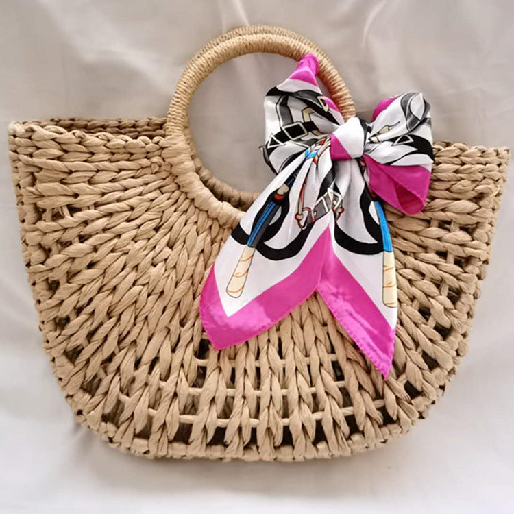 Bolso de paja para la playa