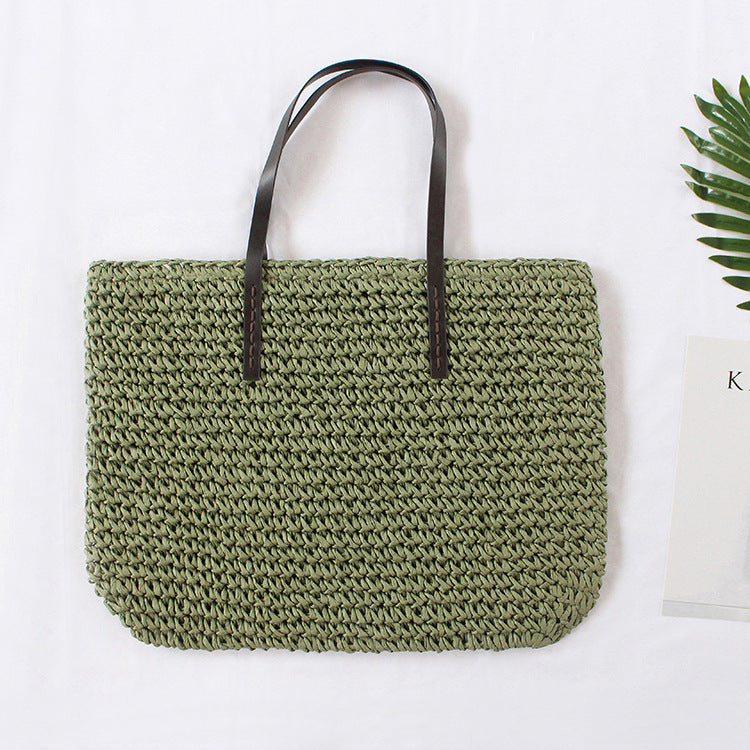 Bolso de playa tejida con tirantes