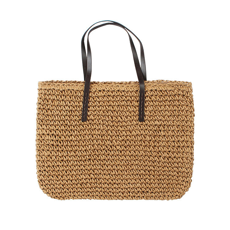Bolso de playa tejida con tirantes