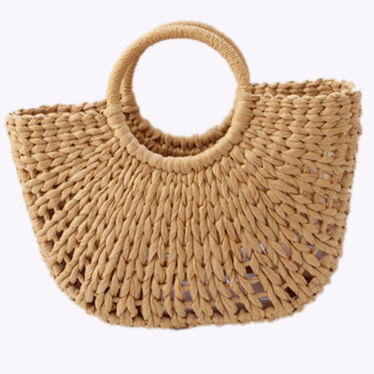 Bolso de paja para la playa