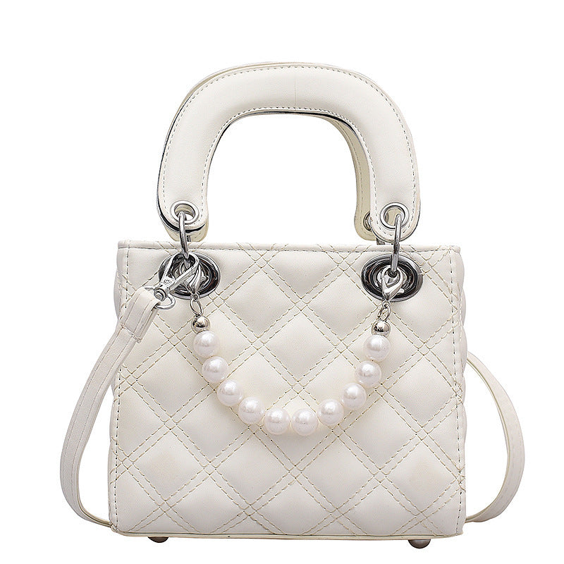 Bolso bandolera con diseño acolchado de diamantes tipo Dior