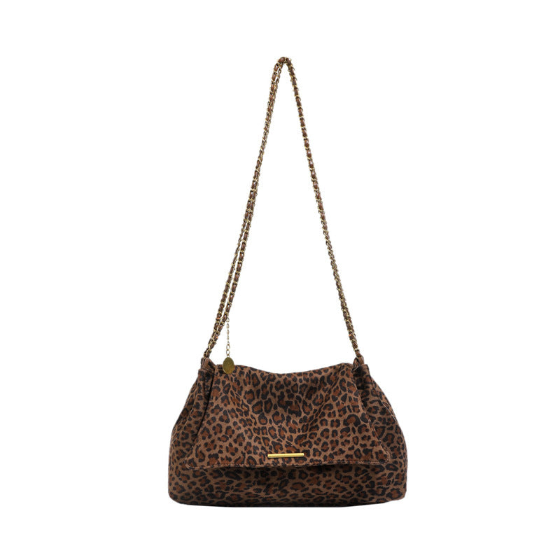 Bolso Leopardo Mujer Grande | Bolso de Hombro Trendy Alta Capacidad