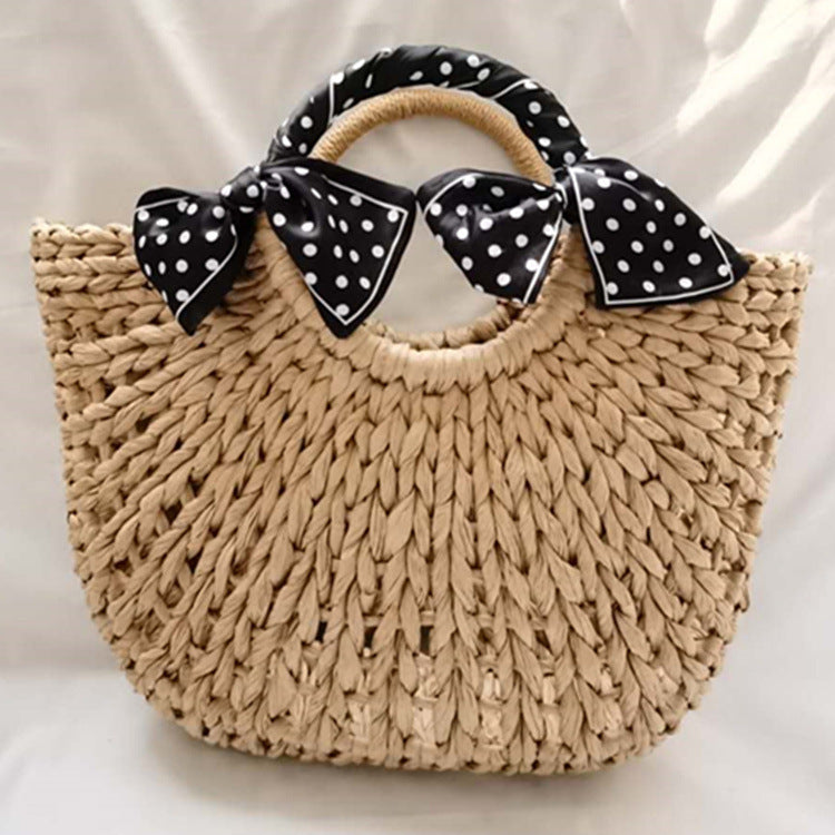 Bolso de paja para la playa