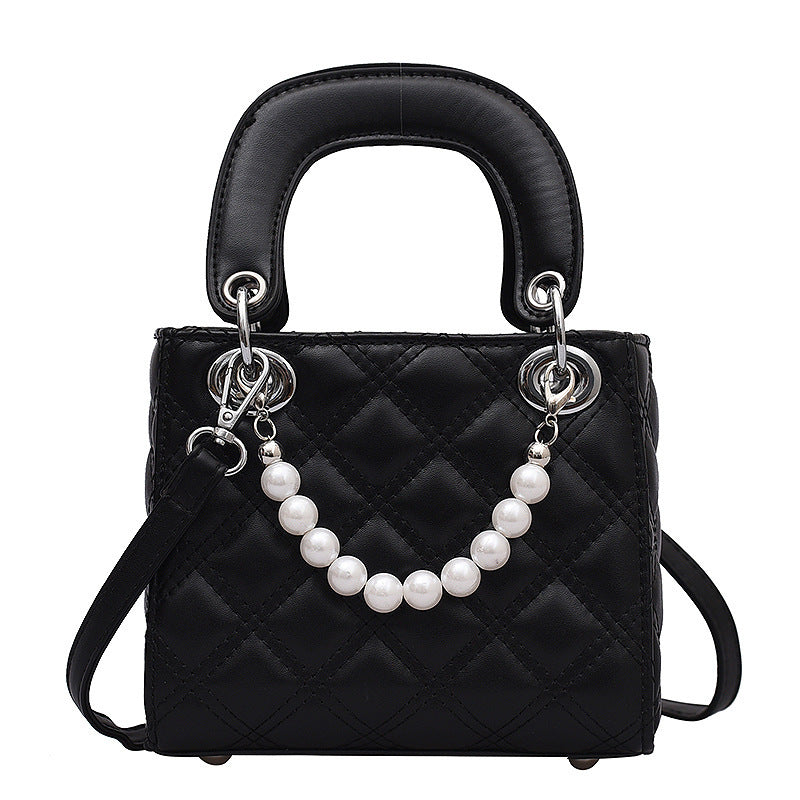 Bolso bandolera con diseño acolchado de diamantes tipo Dior