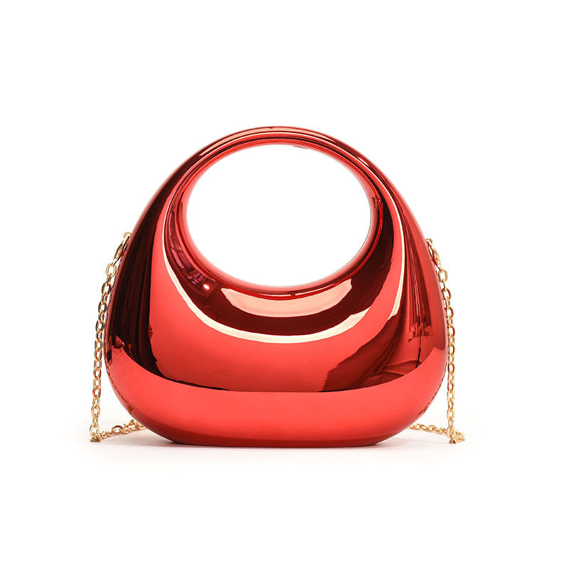Bolso de mano de acrílico con cadena – diseño moderno y original