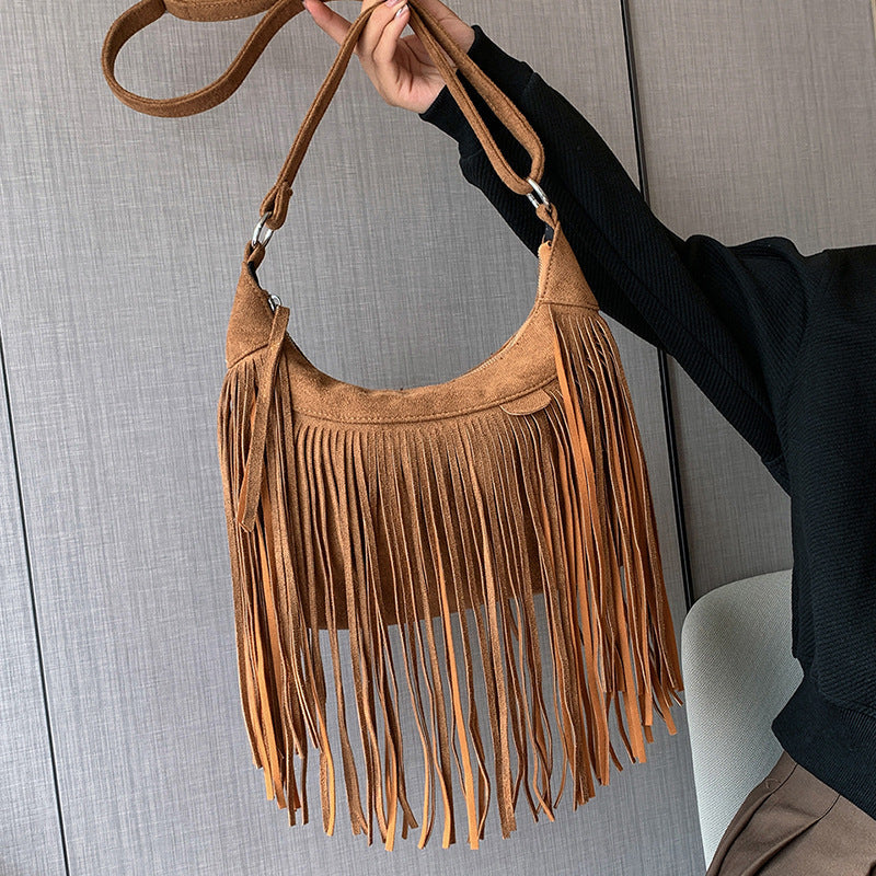 Bolso bandolera con flecos