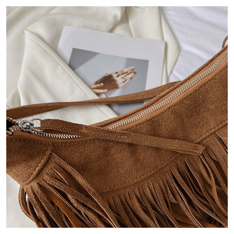 Bolso bandolera con flecos
