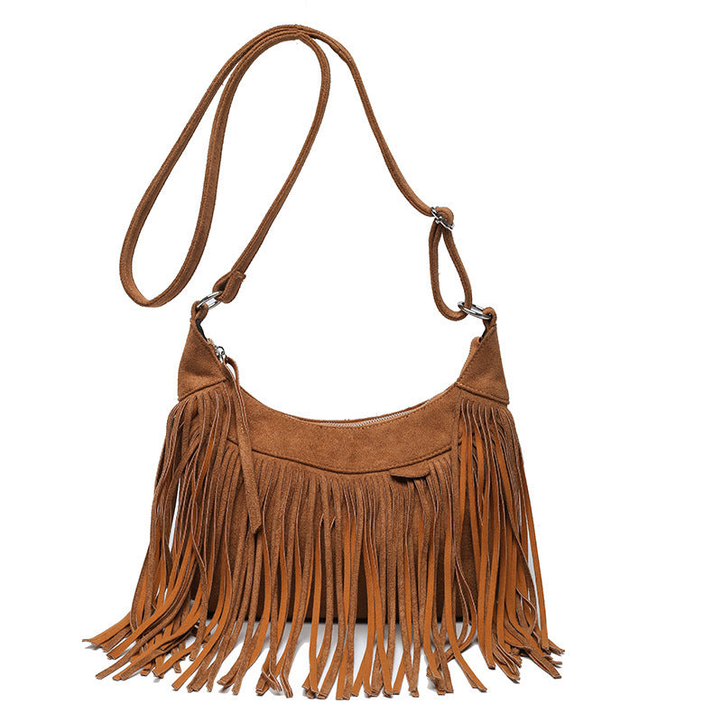 Bolso bandolera con flecos