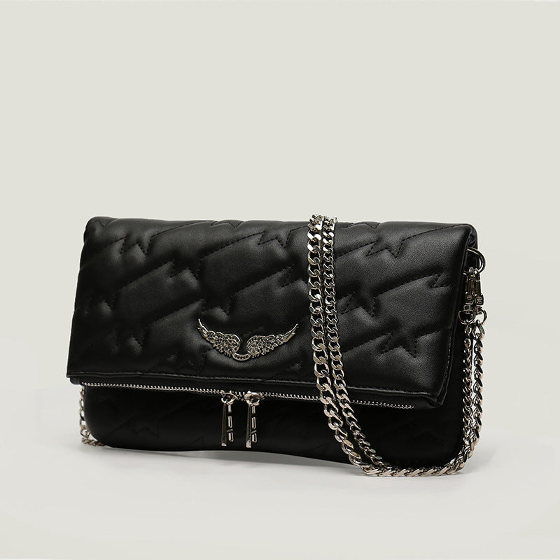 Bolso de hombro rectangular con cadena