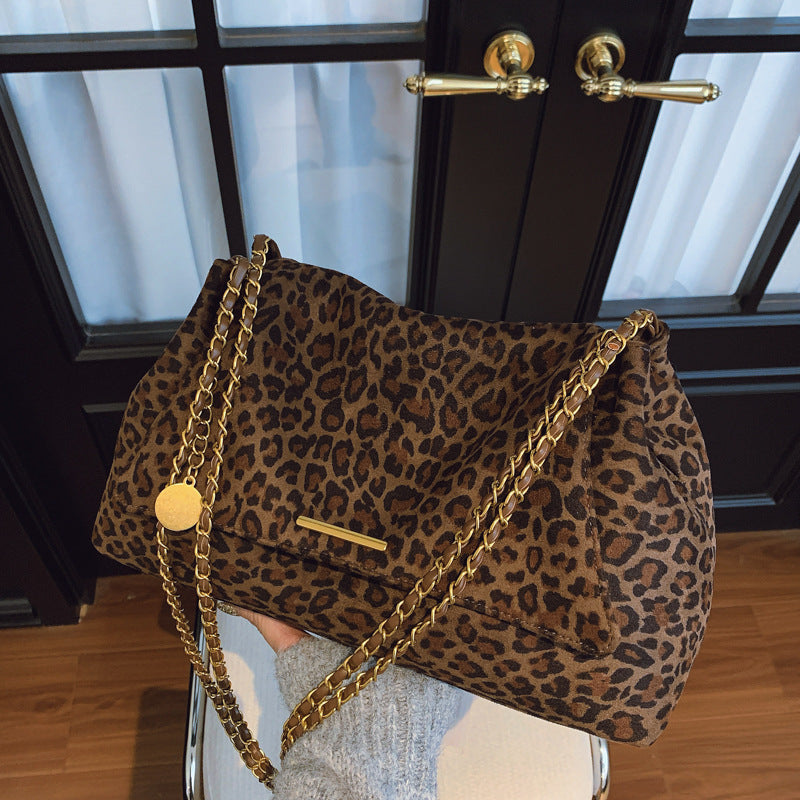 Bolso Leopardo Mujer Grande | Bolso de Hombro Trendy Alta Capacidad