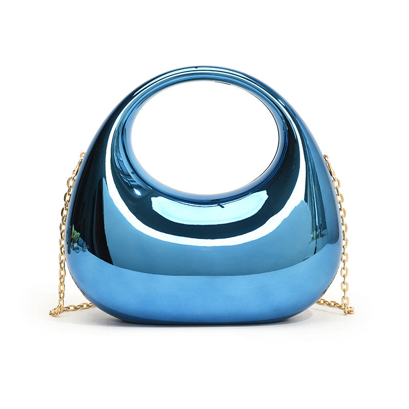 Bolso de mano de acrílico con cadena – diseño moderno y original