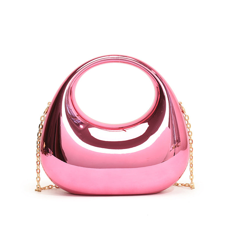 Bolso de mano de acrílico con cadena – diseño moderno y original