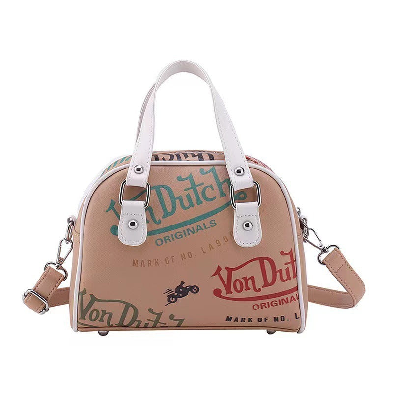 Bolso de mano y bandolera con grafiti Von Dutch