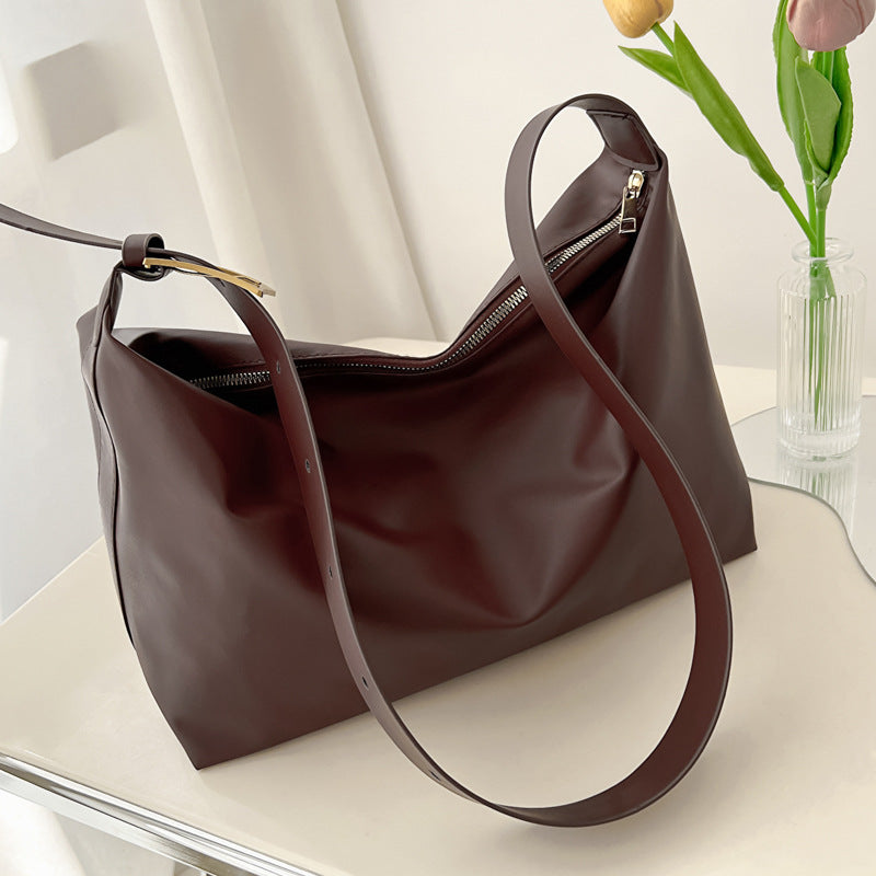 Bolso de hombro sencillo de gran capacidad – minimalismo y funcionalidad elegante